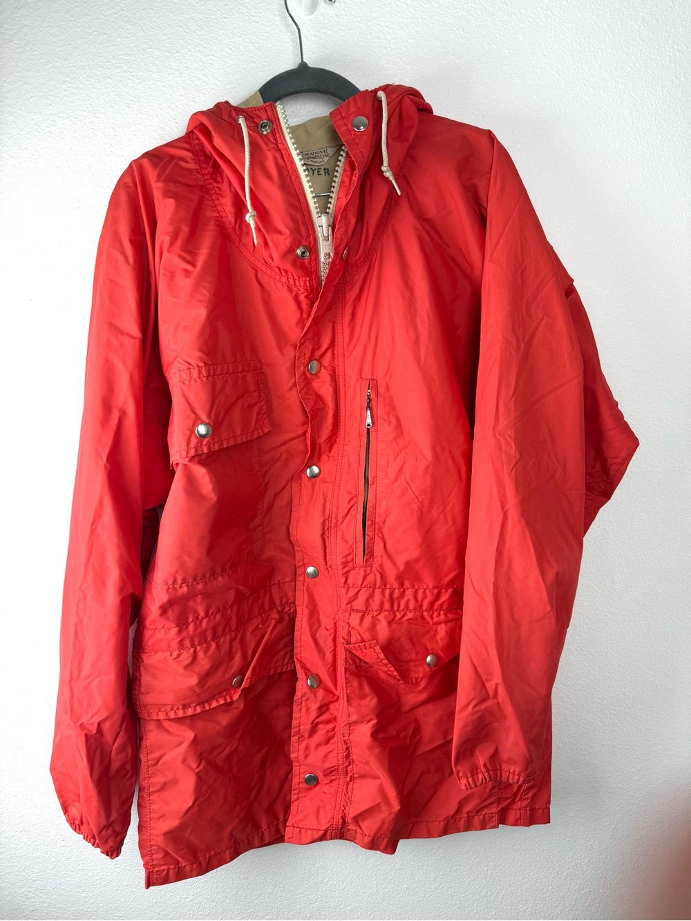 Vintage REI J.T. Dyer Rain Jacket Red